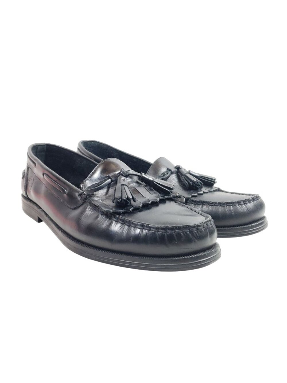Duck Head Mens Size 13 Black Leather Tassel Loafers